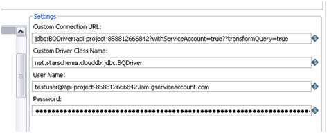 GBQ PRD data source configuration