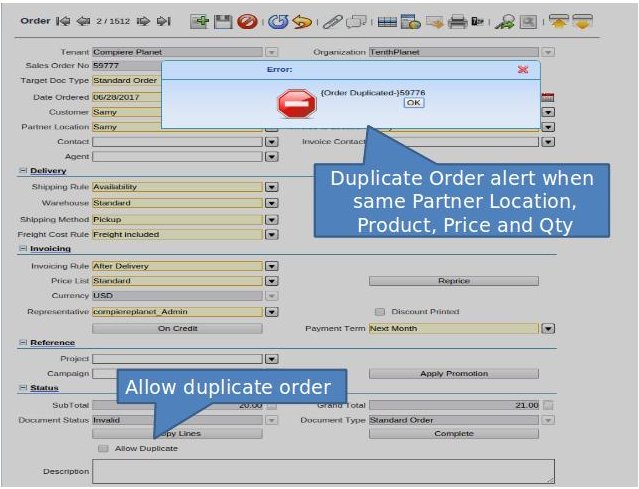 Compiere helps to avoid duplicate Sales order entry compiereblog3