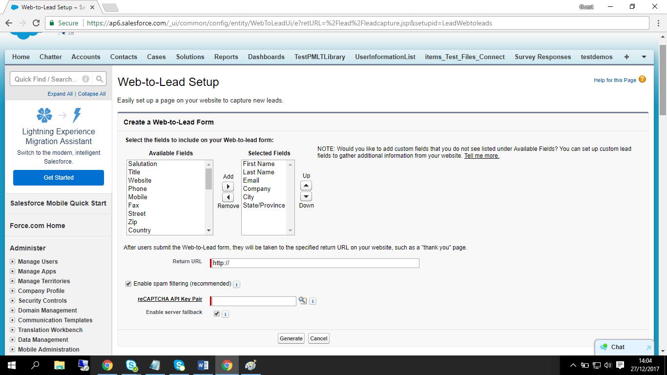 Creating a web-to-lead form in Salesforce salesforce blog3