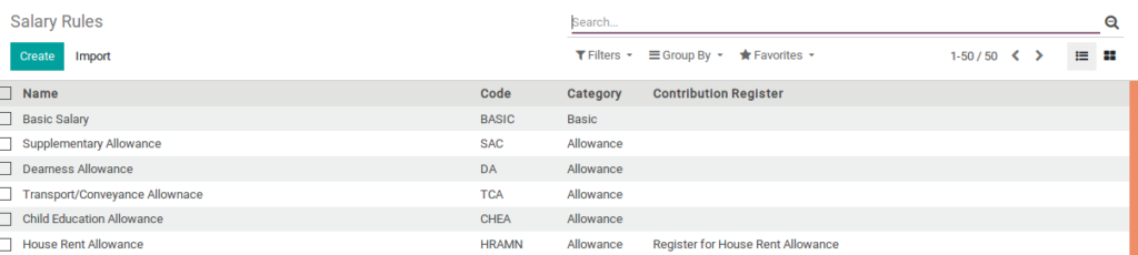 Indian HR Payroll Features in Odoo ERP Indian HRPayroll SalaryRule img1