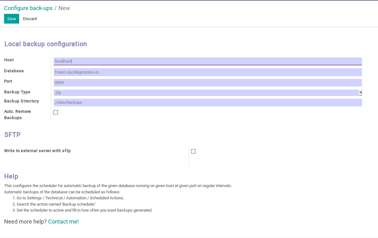 Taking a Database Backup is now easier with Odoo ERP Odoo Auto Database Backup img1