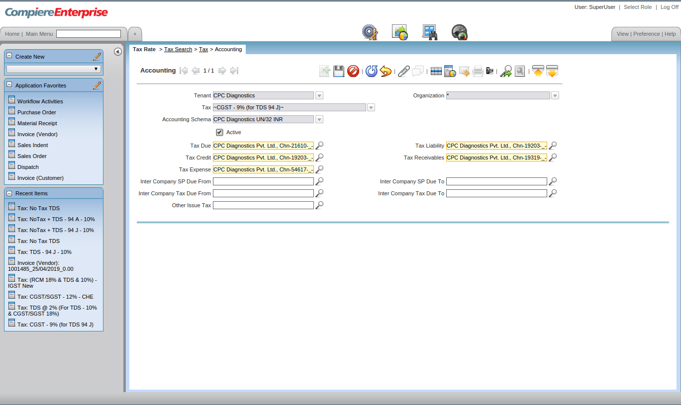 53 Steps for Configuration of Taxes - GST & TDS for Services using Compiere ERP TenthPlanet_Compiere_Steps_for_GST 5