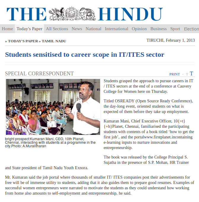 Students sensitised to career scope in IT-ITES sector