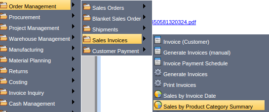 TenthPlanet_Compiere_Gardern_World_Sales Invoices_Sales_by_Product_Category_Summary