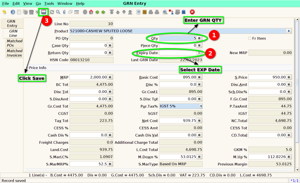 How to Create Goods Received Note(GRN) Without Purchase Order(PO) in ADempiere Retail TenthPlanet ADempiere Purchase GRNEntry 11
