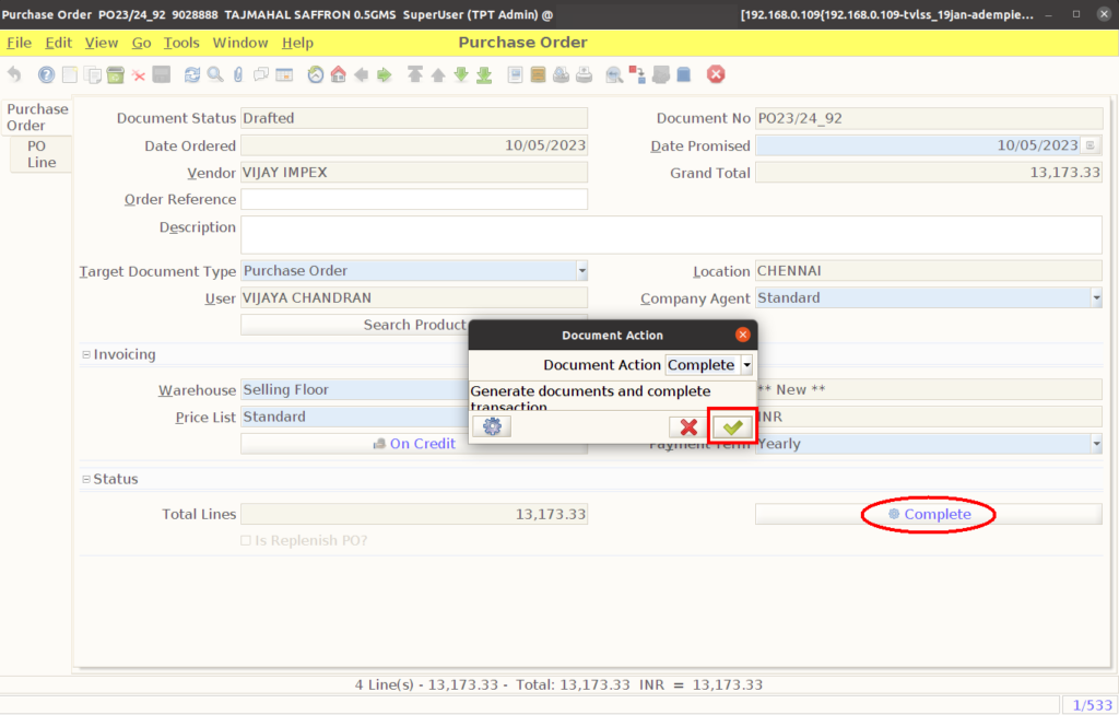 How to Create Purchase Order in ADempiere Retail TenthPlanet ADempiere Purchase PurchaseOrder 16