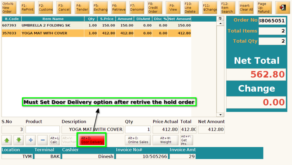 How to capture Door Delivery Sales in ADempiere Retail TenthPlanet ADempiere POS DoorDeliverySales 3