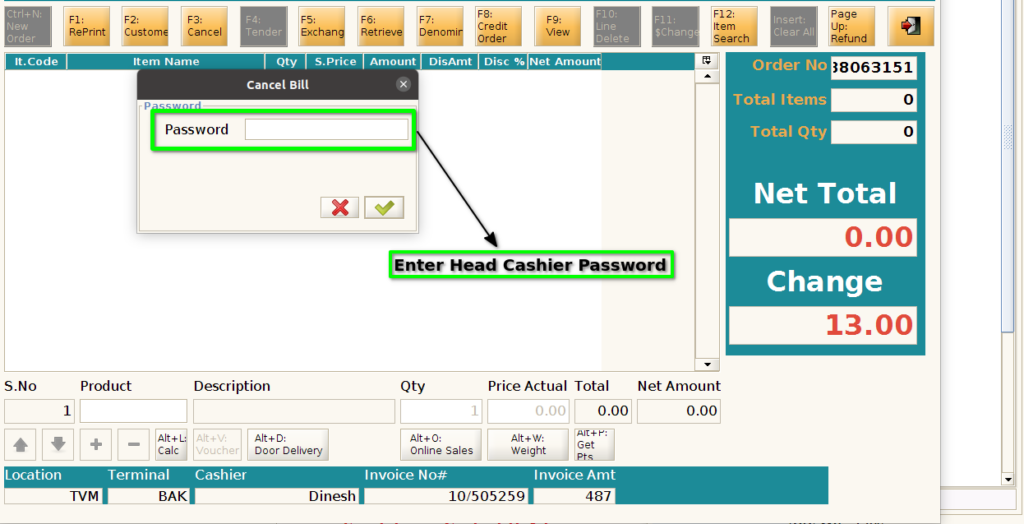 How to cancel a POS Bill in ADempiere Retail? TenthPlanet ADempiere POS POSBillCancellation 3