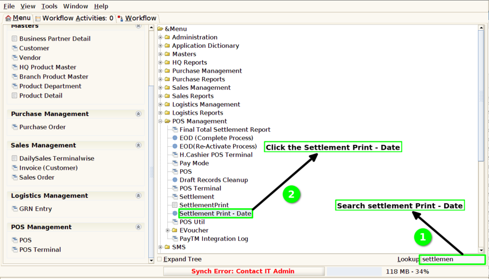 How to print a POS Settlement for a specific Date in ADempiere Retail? TenthPlanet ADempiere POS POSSettlement