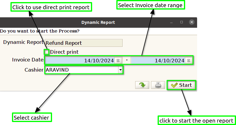 How to use POS Product Refund Report in ADempiere Retail TenthPlanet ADempiere CashierWiseSalesReport 2