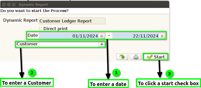 How to view Customer Ledger Report in Adempiere Retail Tenthplanet-ADempiere-Report-Customer Ledger Report-1