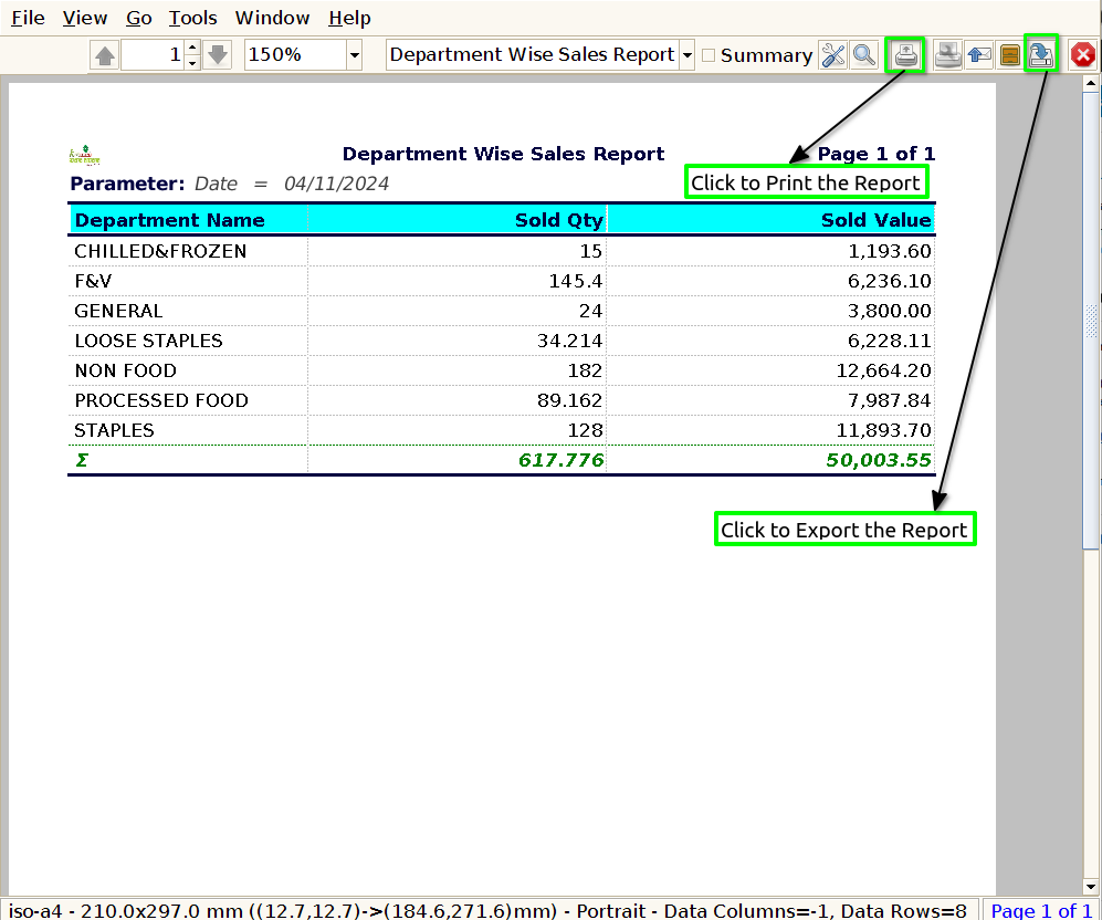How to view Department Wise Sales Report in Adempiere Retail Tenthplanet-ADempiere-Department Wise Sales Report
