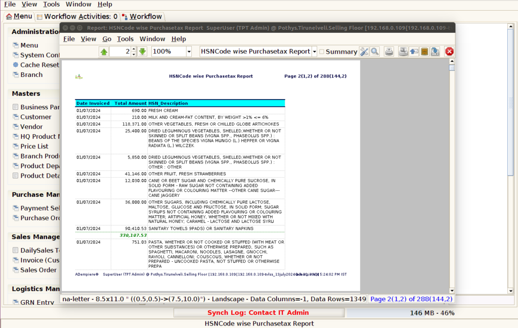 TenthPlanet-ADempiere-HSN-Code-Wise-PurchaseTax-4