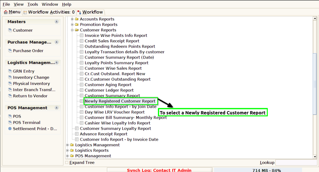 How to view Newly Registered Customer Report in Adempiere Retail Tenthplanet-ADempiere-Newly Registered Customer Report