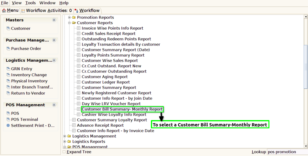 How to view Customer Bill Summary-Monthly Report in Adempiere Retail TenthPlanet-ADempiere-POS-CustomerBillSummaryMonthlyReport-1