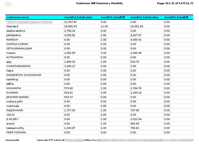How to view Customer Bill Summary-Monthly Report in Adempiere Retail TenthPlanet-ADempiere-POS-CustomerBillSummaryMonthlyReport-5