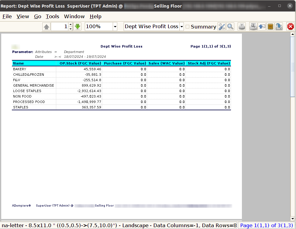 TenthPlanet-ADempiere-POS-DeptWiseProfitAndLossReport-4