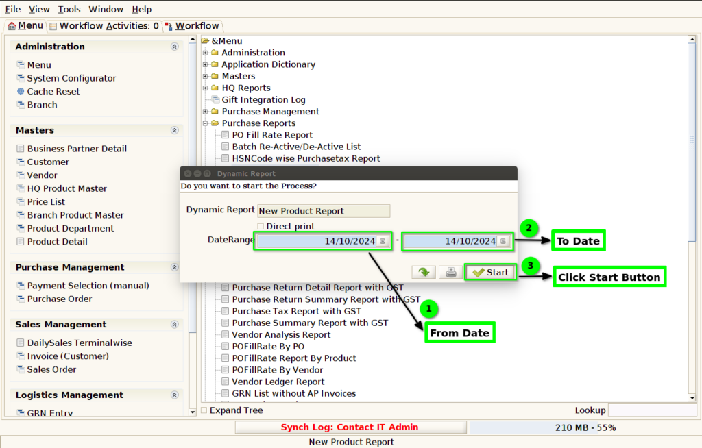 How to view New Product Report in Adempiere Retail TenthPlanet-ADempiere-POS-NewProductReport-3