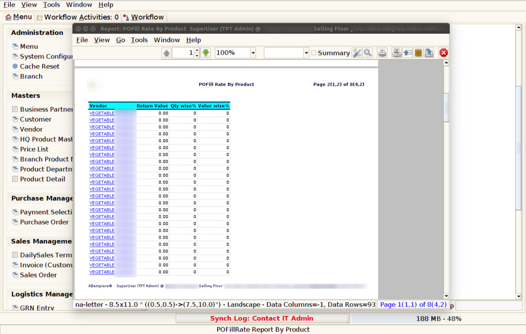 TenthPlanet-ADempiere-POS-POFillRateReportByProduct-5