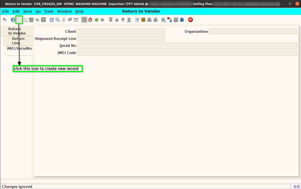 How to create Return to Vendor transactions Adempiere Retail TenthPlanet-ADempiere-POS-ReturnToVendor-12
