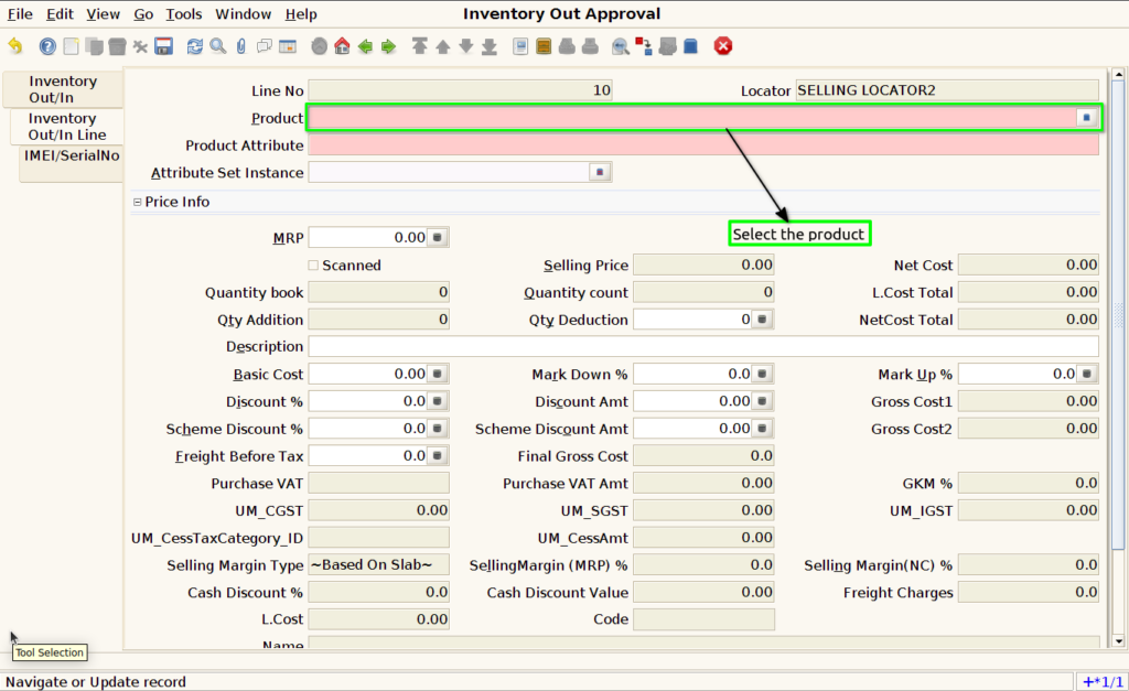 How to Create Inventory Out Approval document in ADempiere Retail TenthPlanet ADempiere PhysicalInventoryOut 5