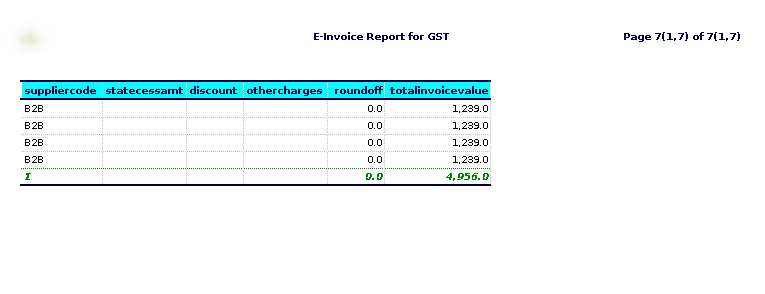 TenthPlanet-ADempiere-Report-E-invoice Report for GST-7
