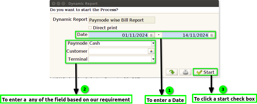 How to view Pay Mode Wise Bill Report in Adempiere Retail TenthPlanet-ADempiere-Report-Pay mode Wise Bill Report-1
