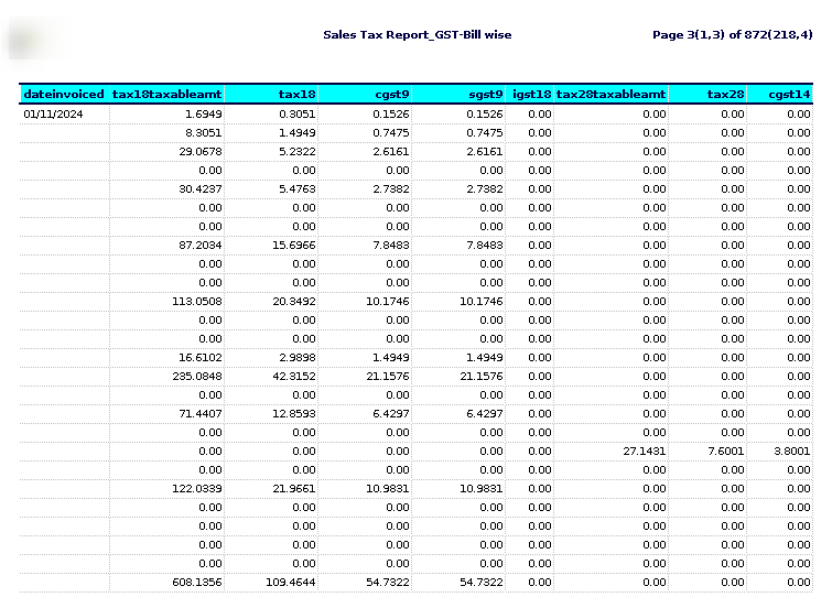 TenthPlanet ADempiere Report-Sales Tax Report with GST-Bill wise-3