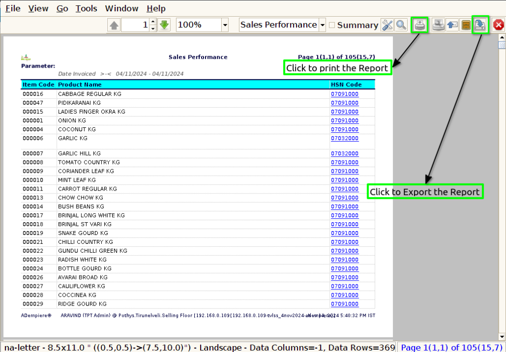How to view Sales Performance Report with Adempiere Retail Tenthplanet-ADempiere-Sales Performance Report-2