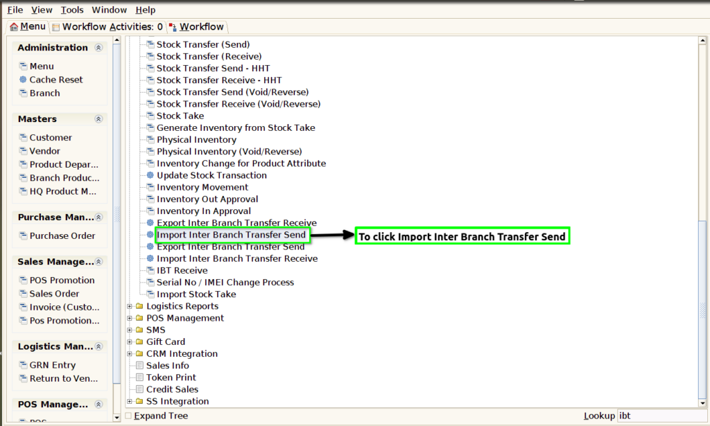 How to import Inter Branch Transfer Send document in ADempiere Retail TenthPlanet ADempiere importInterBranchTransfer 1