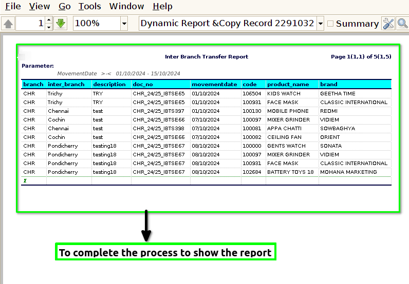 Tenthplanet ADempiere Report-  Inter Branch Transfer Report-2