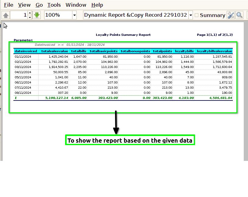 How to view Loyalty Points Summary Report in Adempiere Retail Tenthplanet ADempiere Report-Loyalty Points Summary Report-2