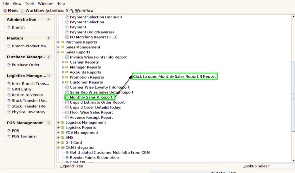 How to view Monthly Sales R Report in Adempiere Retail Tenthplanet ADempiere Report-Monthly Sales Report