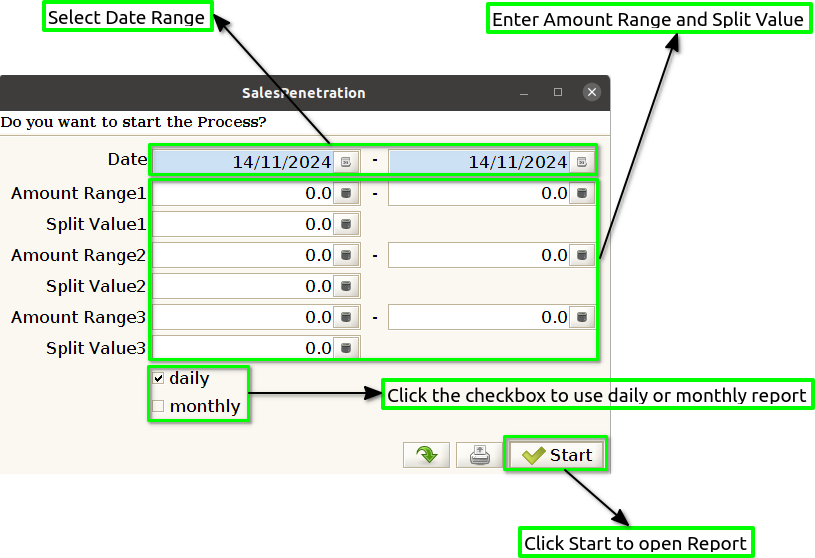 How to view Sales Penetration Report in Adempiere Retail Tenthplanet ADempiere Report-Sales Penetration Report-1