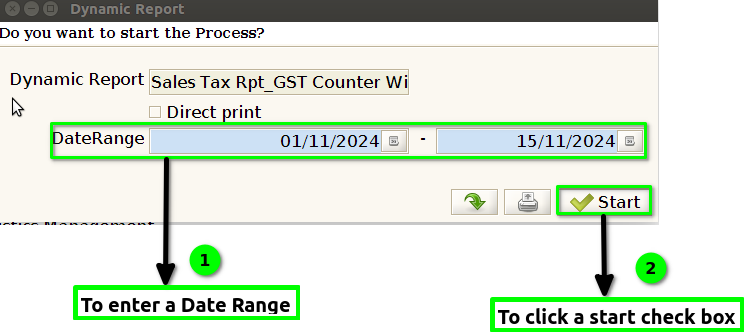 How to view Sales Tax Report with GST Counter-Wise in Adempiere Retail Tenthplanet ADempiere Report- Sales Tax Report with GST Counter Wise-1