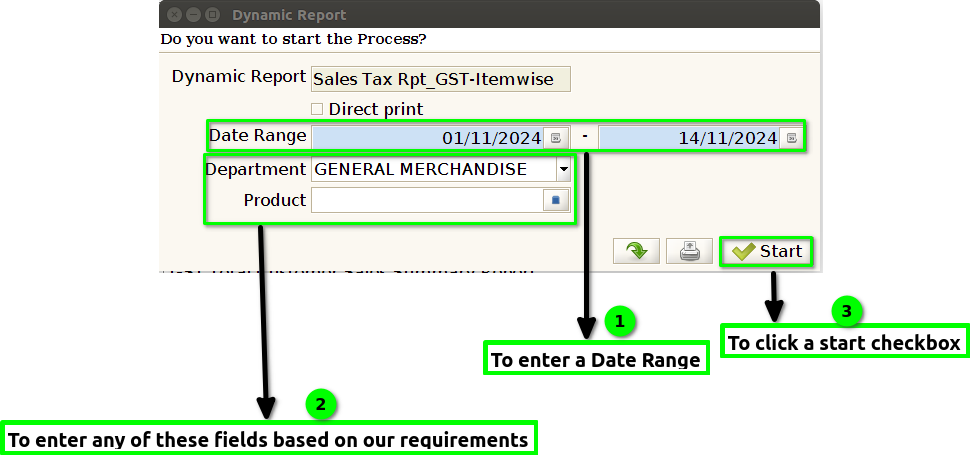 How to view Sales Tax Report with GST Item Wise in Adempiere Retail Tenthplanet ADempiere Report- Sales tax report with GST item wise-1