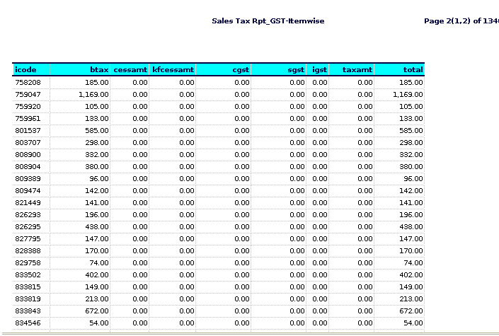 How to view Sales Tax Report with GST Item Wise in Adempiere Retail Tenthplanet ADempiere Report- Sales tax report with GST item wise-3