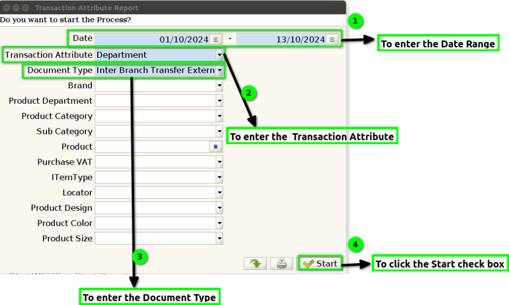 How to view Transaction Attribute Report in Adempiere Retail Tenthplanet ADempiere Report-Transaction Attribute Report-1