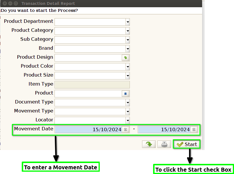 How to view Transaction Detail Report in Adempiere Retail Tenthplanet ADempiere Report-Transaction Detail Report-1