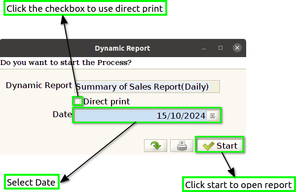How to view Summary of Sales Report Daily in Adempiere Retail Tenthplanet Adempiere Report-Summary Of Sales Report (Daily)-1