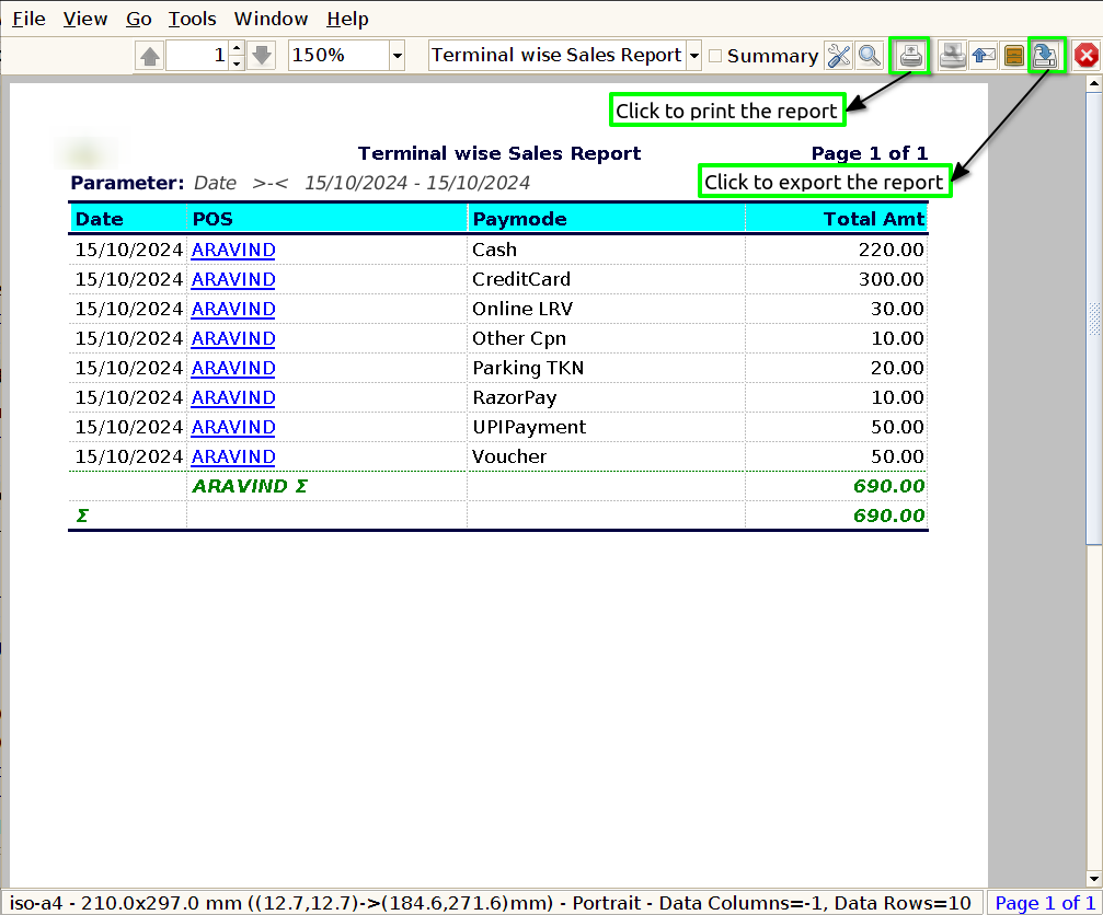 Tenthplanet Adempiere Report-Terminal Wise Sales Report-2