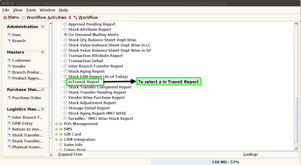 Tenthplanet Adempiere Report-Transit Report