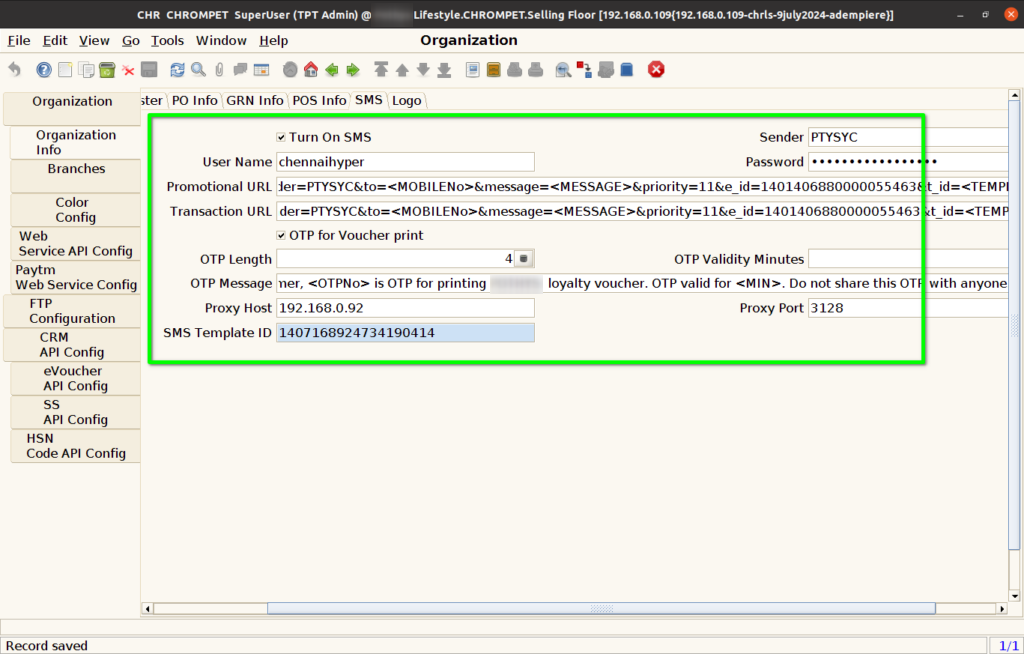 TenthPlanet ADempiere ConfigureSMSsetup 4