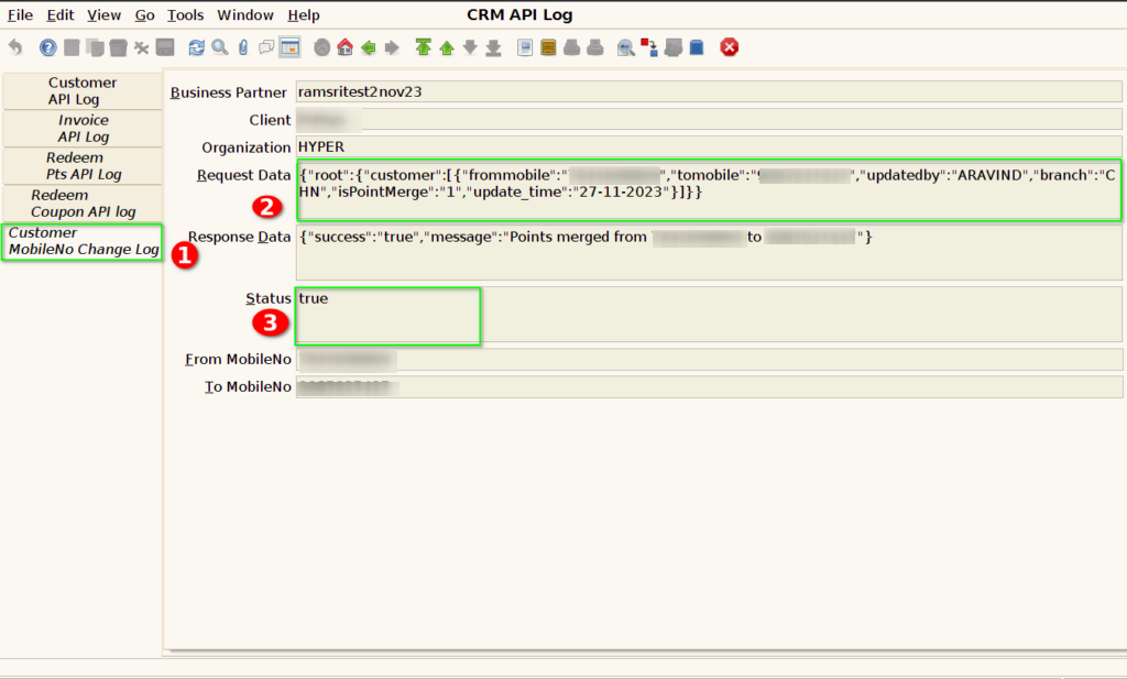 How to capture CRM API log details after synch in Adempiere Retail TenthPlanet-ADempiere-POS-CRMAPILog-11