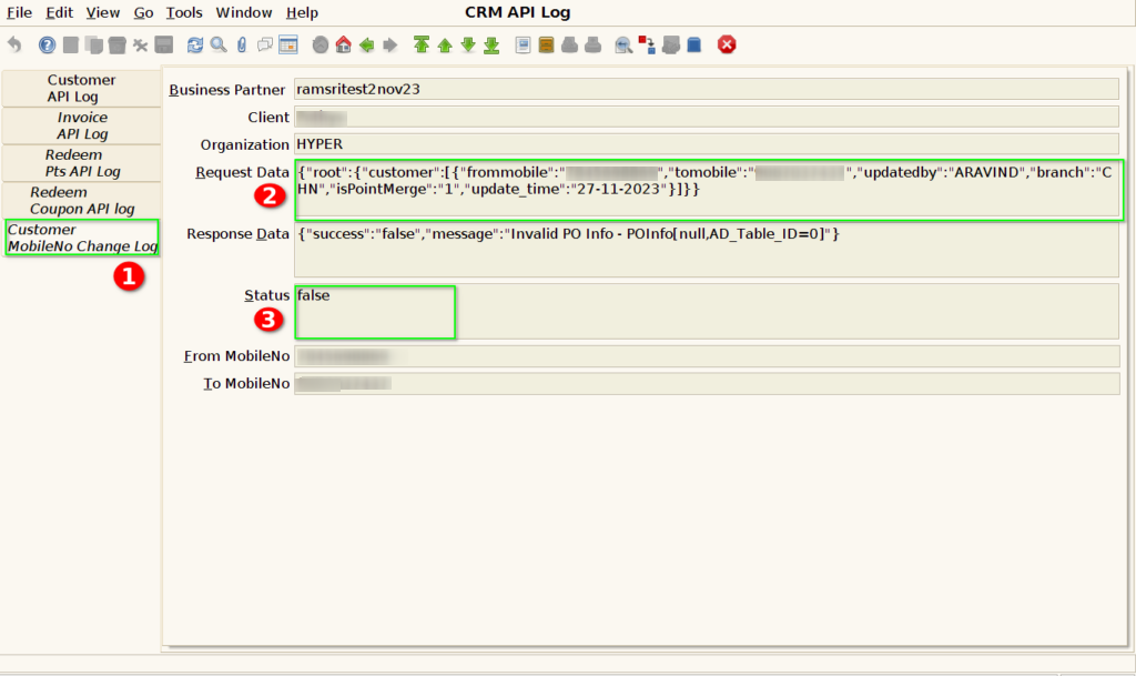 How to capture CRM API log details after synch in Adempiere Retail TenthPlanet-ADempiere-POS-CRMAPILog-12