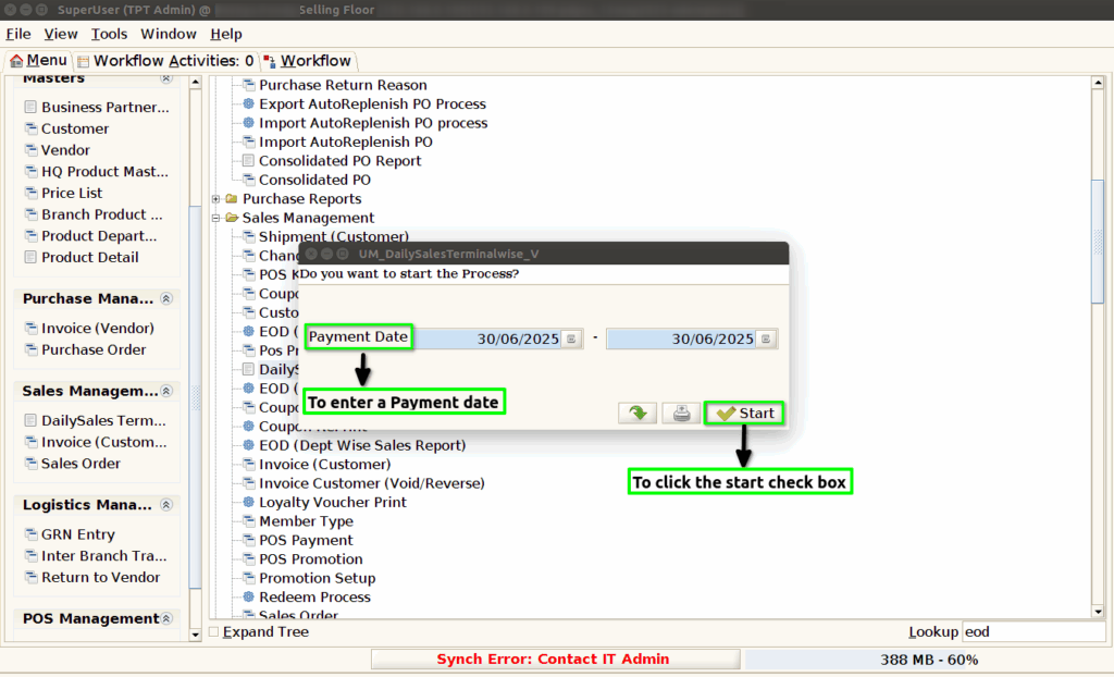 How to view Daily Sales Terminal Wise in Adempiere Retail TenthPlanet-ADempiere-POS-DailySalesTerminalWise-2