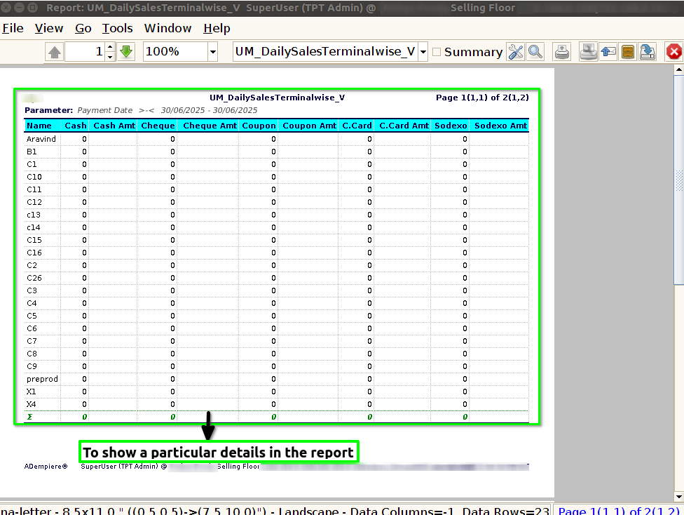 How to view Daily Sales Terminal Wise in Adempiere Retail TenthPlanet-ADempiere-POS-DailySalesTerminalWise-3