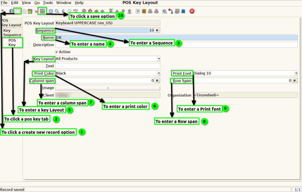 How to create POS Key Layout in Adempiere Retail TenthPlanet-ADempiere-POS-POSKeyLayout-3