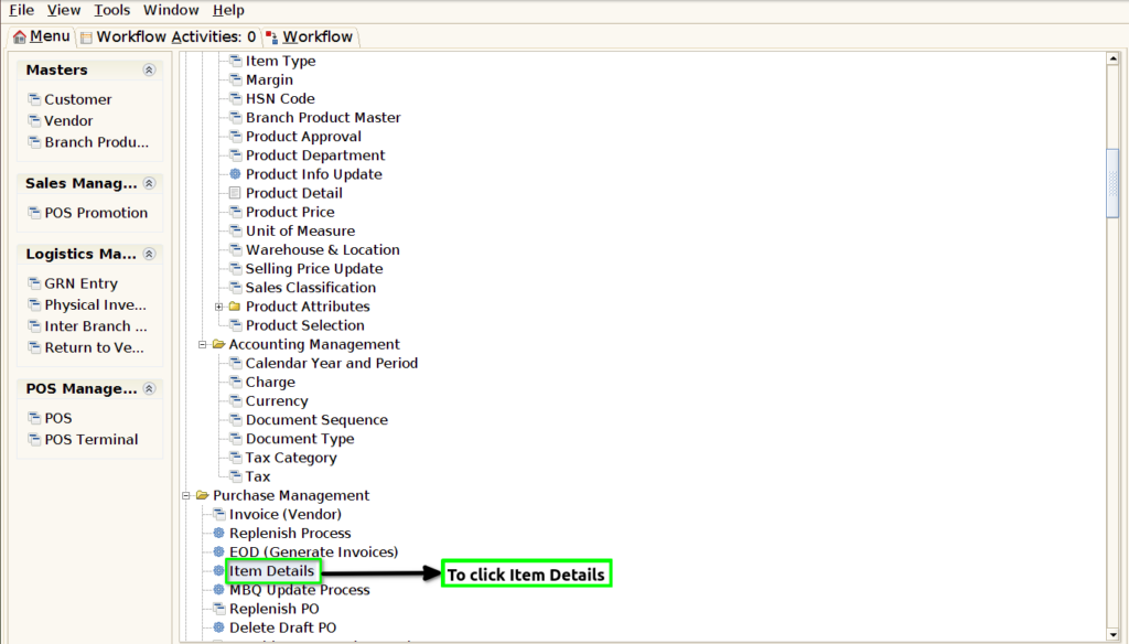 How to run Item Details Report in ADempiere Retail TenthPlanet ADempiere Report ItemDetails 1