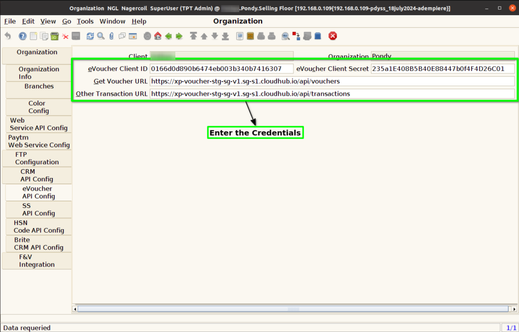 How to do SS API setup in ADempiere Retail TenthPlanet ADempiere eVoucherAPISetup 4